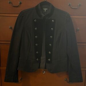 Lauren By  Ralph Lauren Black Military-Style Women's Jacket